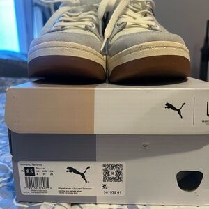 Puma Cream and Brown Sneakers